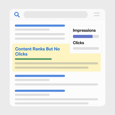 Content ranks but no clicks 